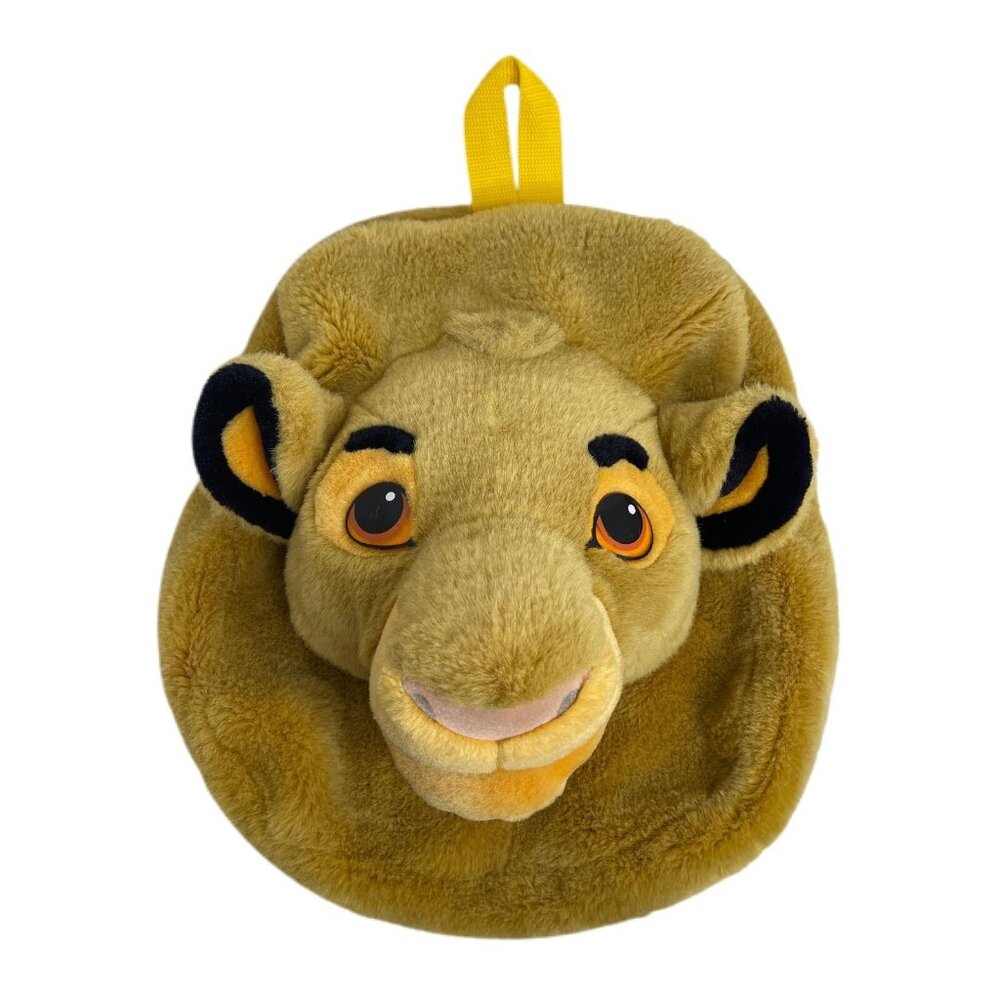 Disney Store Simba Plush Backpack Bag Soft 3D The Lion King Rare Rucksack